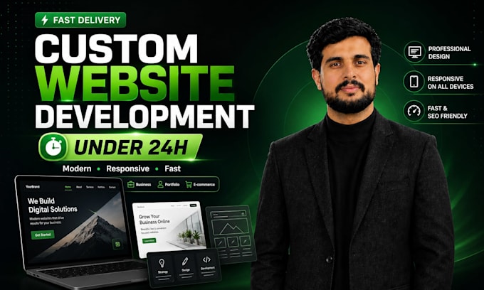 develop a professional responsive website