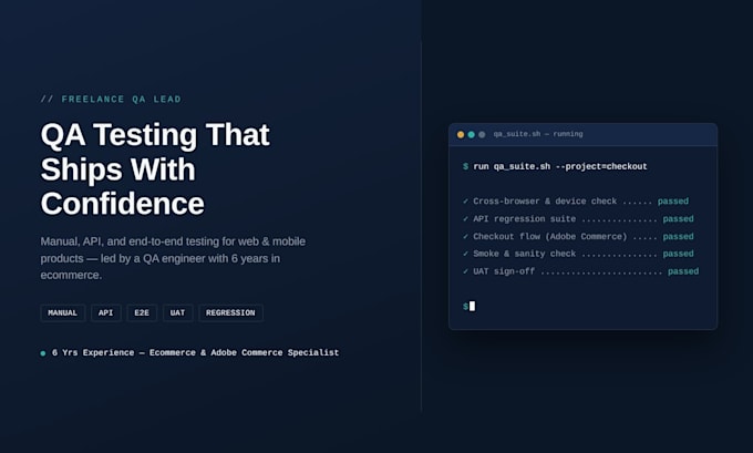 perform QA testing for your ecommerce website or app