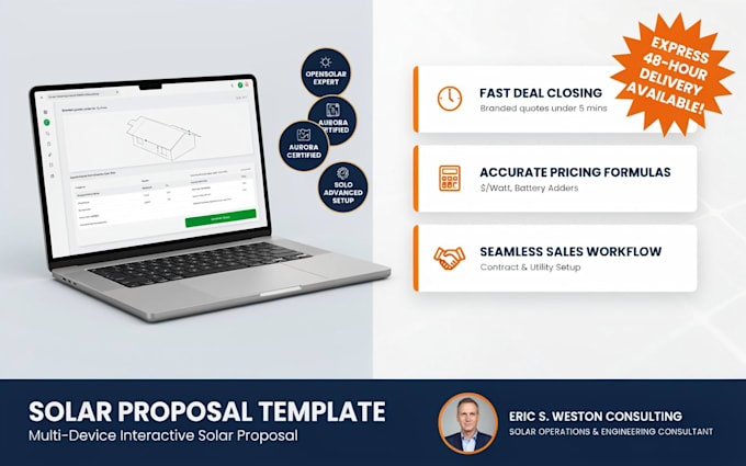 setup solar proposal template in opensolar aurora solar and solo for sales