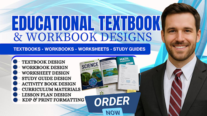 design educational textbooks, workbooks and learning materials