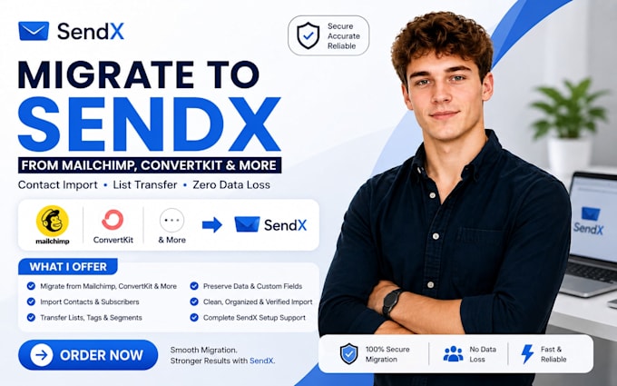 migrate to sendx from mailchimp convertkit contact import list transfer