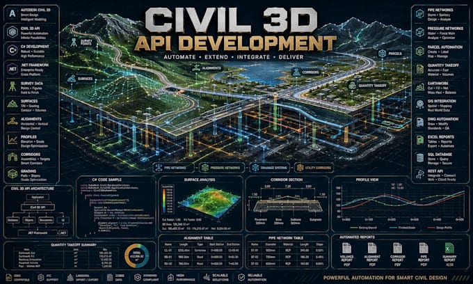 develop civil 3d api plugin net cad automation engineering tools