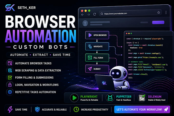 build browser automation bots with playwright puppeteer or selenium