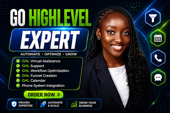 be your gohighlevel virtual assistant for CRM and funnel support