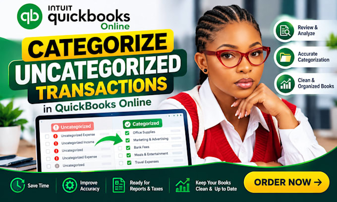 categorize uncategorized transactions in quickbooks online