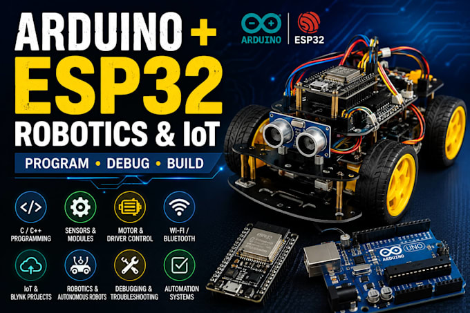 program arduino esp32 robotics and iot automation projects