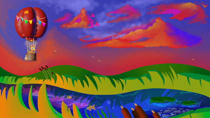 do background design with 3d modeling, furries and more