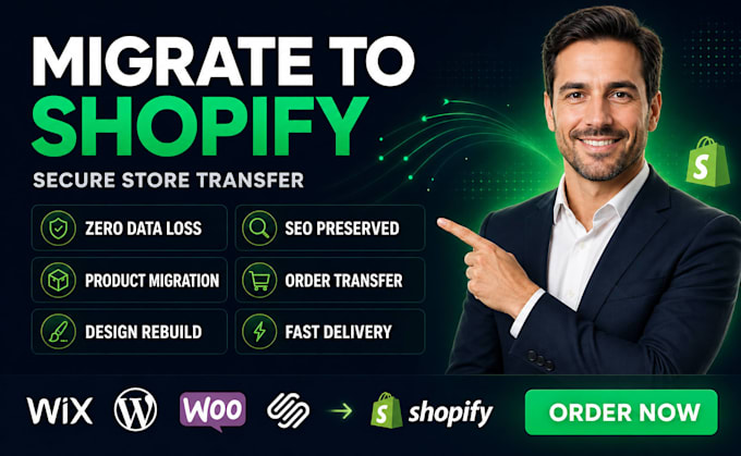 wix to shopify wordpress to shopify woocommerce to shopify squarespace migration