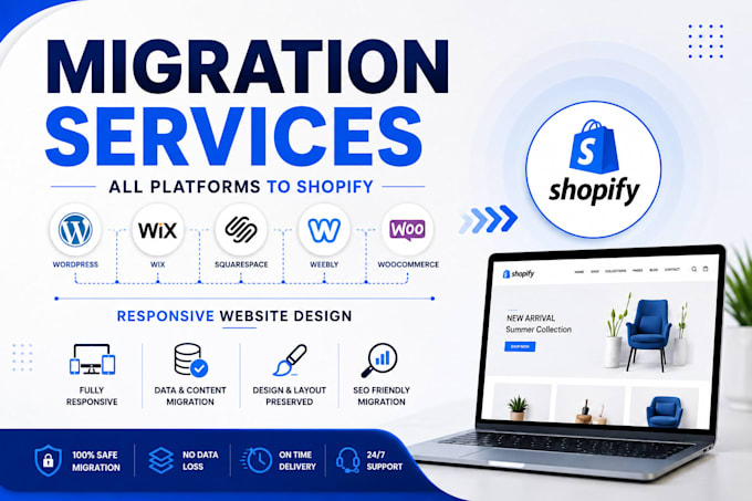 shopify migration, wordpress or wix store to shopify