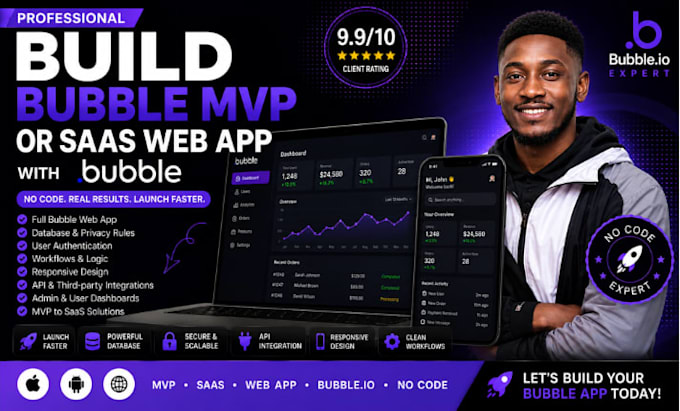 build a bubble mvp or bubble saas web app
