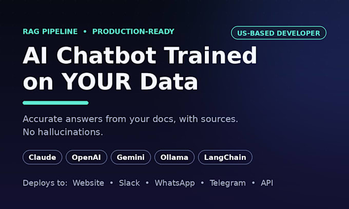 build an ai chatbot trained on your data with rag pipeline