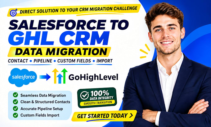 salesforce to ghl CRM data migration contact pipeline custom fields import