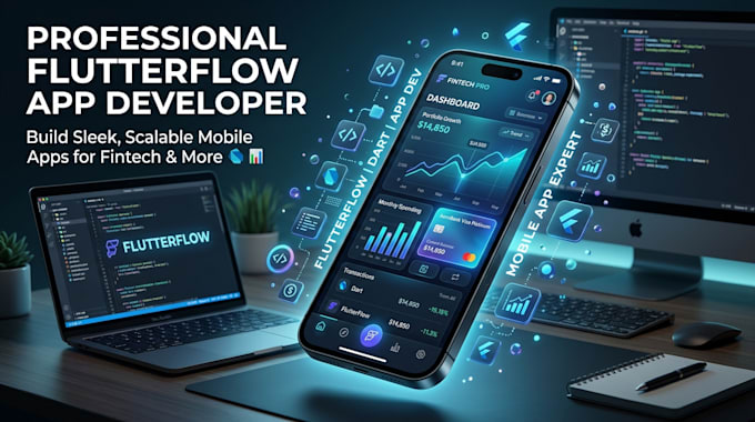 be your expert flutterflow mobile app developer for fintech