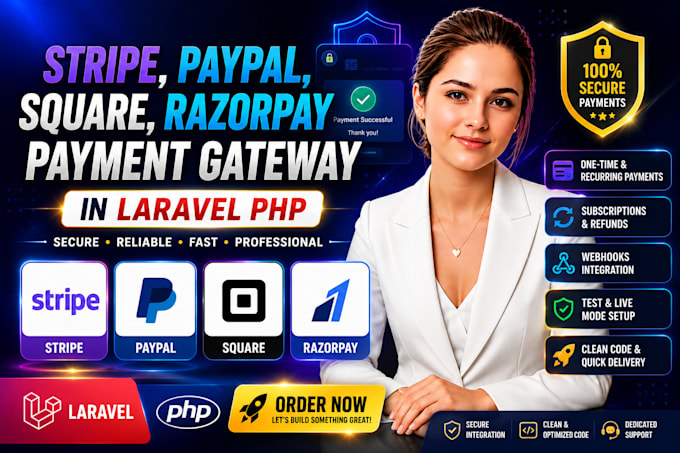 integrate and fix stripe, paypal, square, razorpay payment gateway errors
