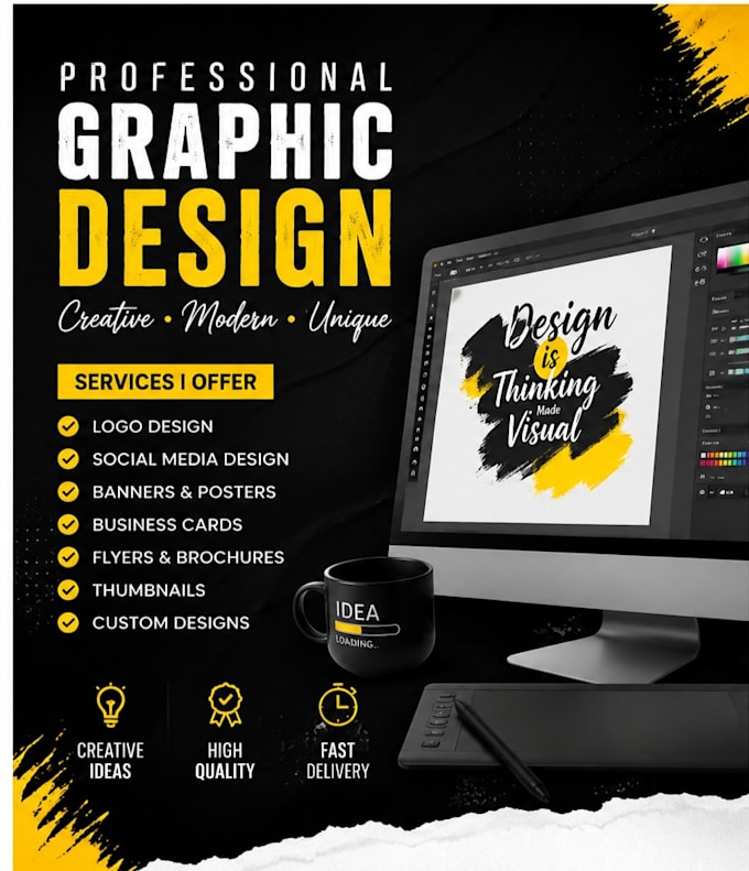 design modern graphic designs and stunning logo