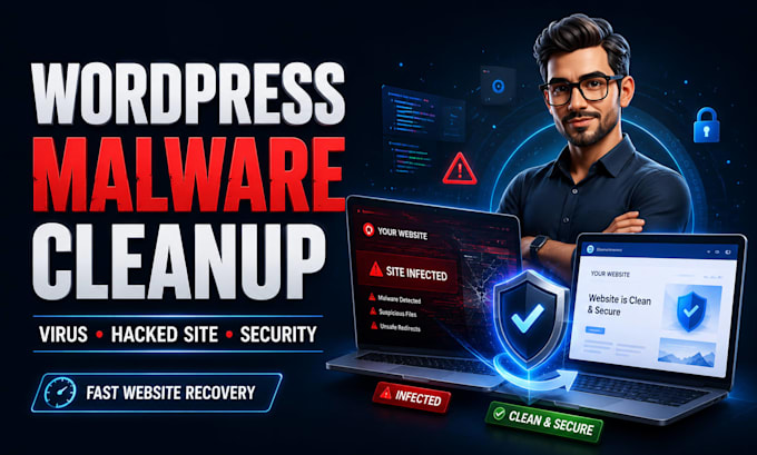 clean wordpress virus, malware and hacked website security issues