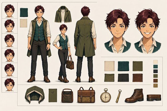 draw your character design sheet