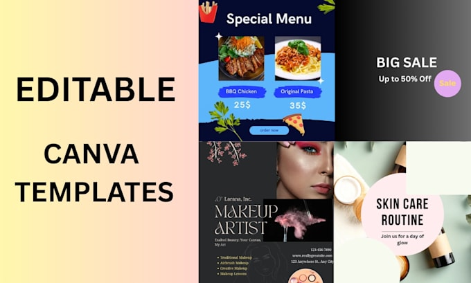 creat professional canva template
