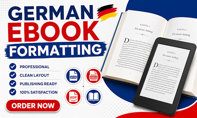 format german ebook, kindle, epub, KDP and paperback