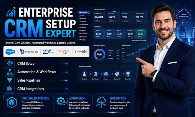 setup salesforce dynamics 365 sap CRM oracle cx creatio enterprise CRM