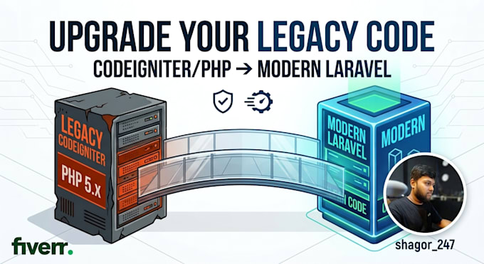 convert legacy codeigniter or PHP code to modern laravel 12