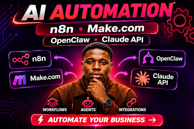 do claude api integration n8n workflow openclaw set up make com ai automation
