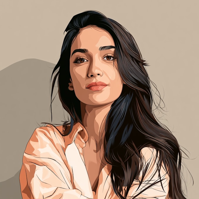 draw vector portrait cartoon portrait