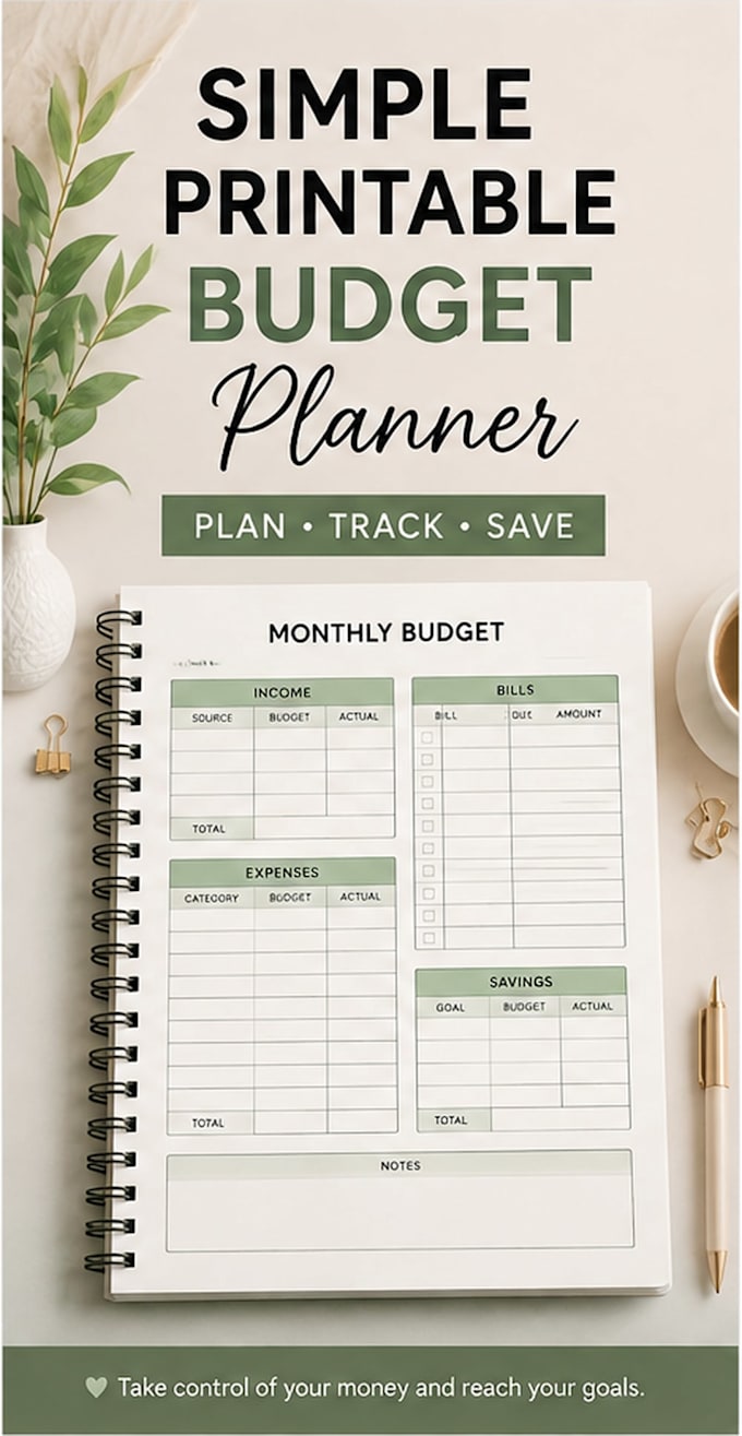 create a simple printable budget planner