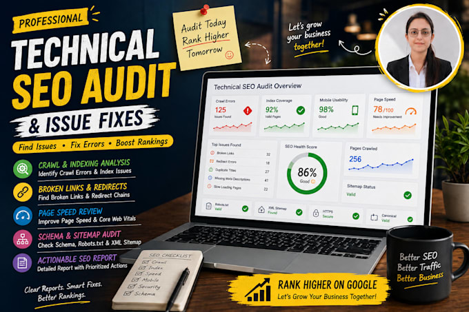 do a technical SEO audit and fix website issues