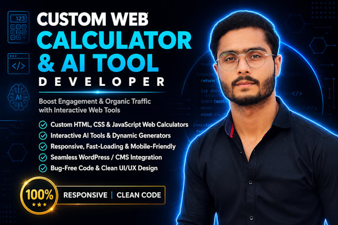 build a custom web calculator, interactive web tool, or generator in javascript