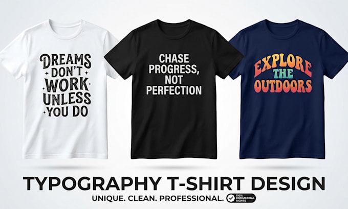 design custom typography t shirt