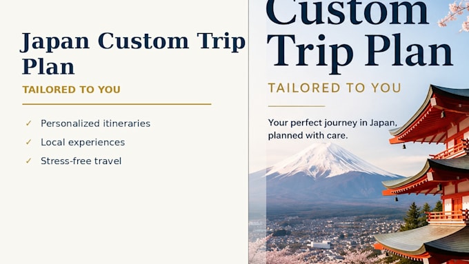 create a personalized japan travel plan with authentic local experiences