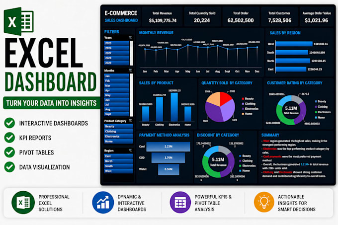be your excel data analyst and visualization expert