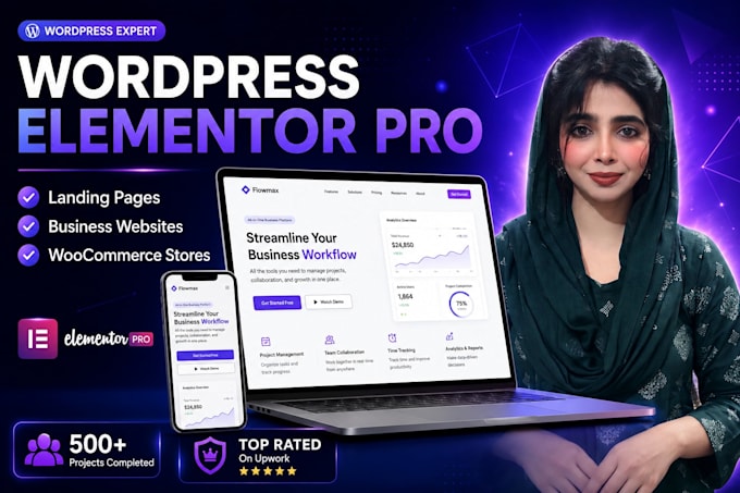 design custom wordpress website with elementor or bricks
