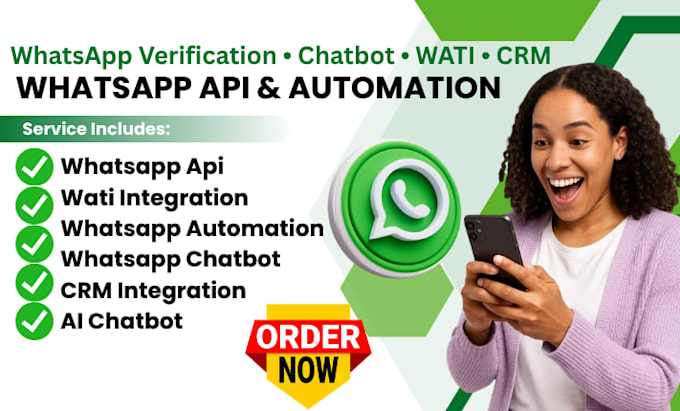 build whatsapp API, wati setup, automation, CRM integration