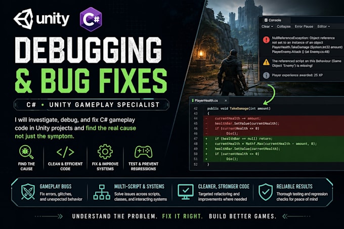 debug and fix c sharp game code