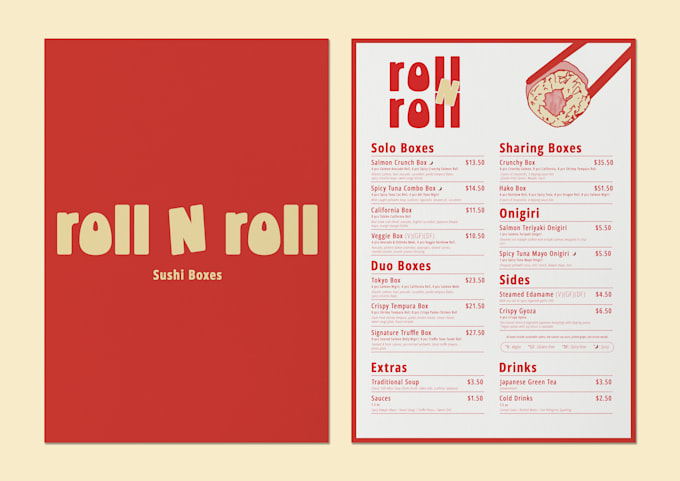 design custom menu design