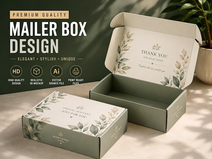 design custom mailer box and product packaging design