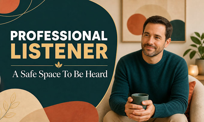 be your professional listener in a safe judgment free space