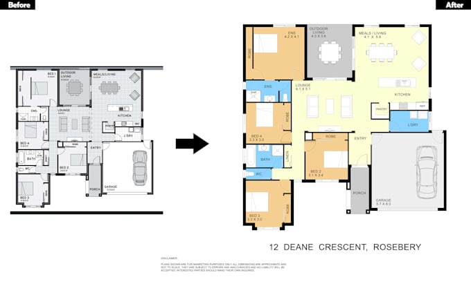 redraw, convert, and recreate your 2d floor plan professionally