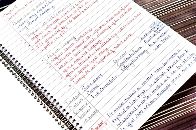 write neat handwritten notes, documents and letters