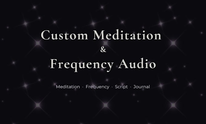 create a customized guided meditation, journals, template for your specific goal