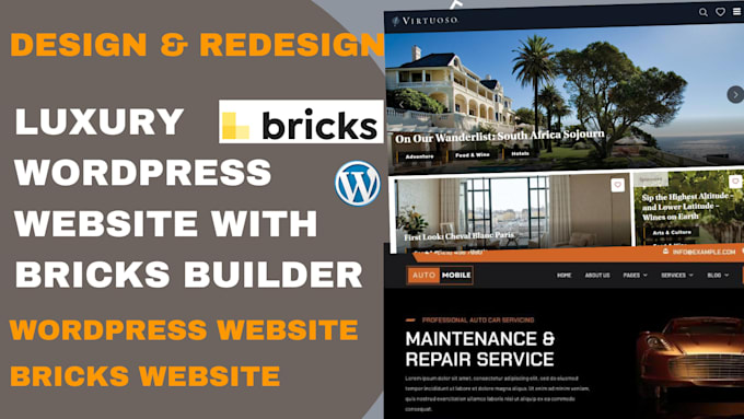 design a luxury wordpress website with bricks builder
