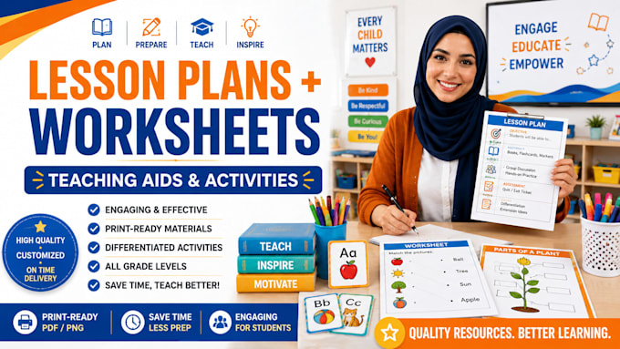 create engaging lesson plans, worksheets, and teaching aids