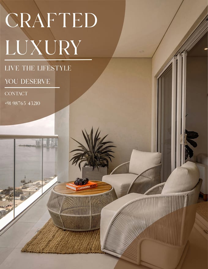 design a luxury real estate  poster