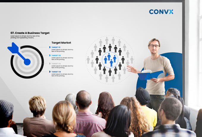 a powerpoint presentation or investor pitch deck