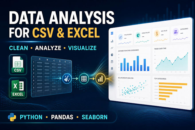 clean analyze and visualize your CSV and excel data using python