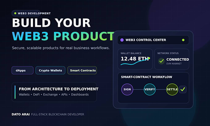 build web3 dapps, crypto wallets and blockchain platforms