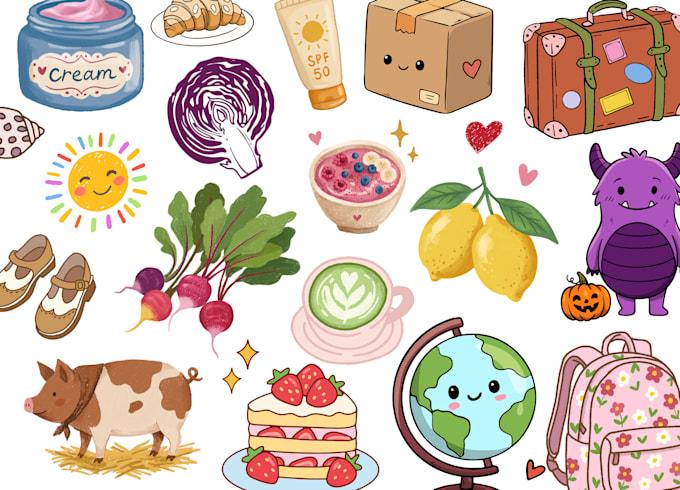 draw custom cartoon illustration