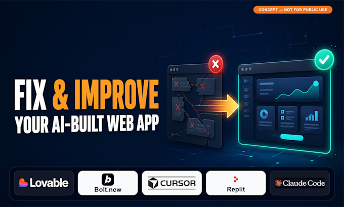 fix and improve your ai built or vibe coded web app